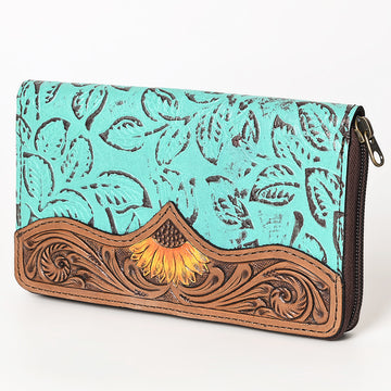 OHLAY WALLET Hand Tooled Embossed Genuine Leather women bag western handbag purse